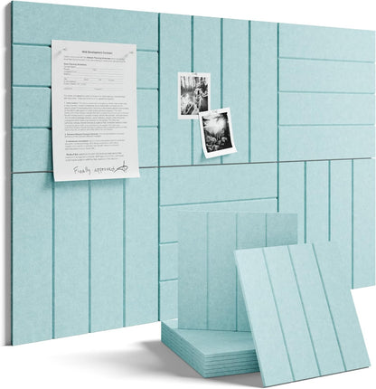 Fluxynara Large Felt Bulletin Board 48" x 36" Cork Board Alternative-12 Pack with 70 Safe Removable Adhesive Tabs, Cork Boards for Walls Cork Board for Home Office Classroom Pin Board (Oatmeal)