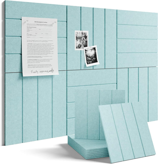 Fluxynara Large Felt Bulletin Board 48" x 36" Cork Board Alternative-12 Pack with 70 Safe Removable Adhesive Tabs, Cork Boards for Walls Cork Board for Home Office Classroom Pin Board (Oatmeal)