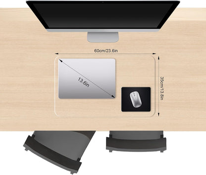 Clear Desk Mat, Non-Slip PVC Desk Protector Mat with Round Edge, Heat Resistant & Waterproof Clear Desk Writing Mat for Home and Office (23.6"*15.7")