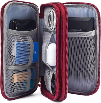 CAOODKDK Electronics Accessories Organizer Pouch Bag, Travel Universal Organizer for Cable, Charger, Phone, SD Card, Business Travel Gadget Bag