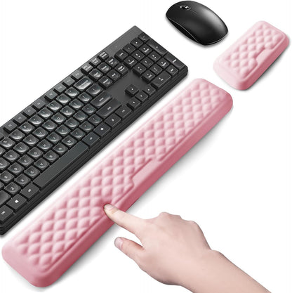 Keyboard Wrist Rest Mouse Wrist Support, Memory Foam Wrist Rest Pad for Computer Laptop, Ergonomic Wrist Cushion Support for Typing Pain Relief, Gaming Home Office, Purple