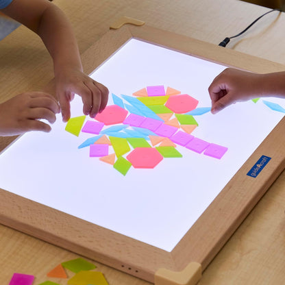 Guidecraft LED Activity Tablet: Light Up Tabletop Lightbox for Preschool | Kids Light Pad for Classroom and Playroom Sensory Learning Play Activities