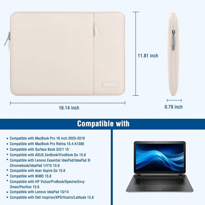 MOSISO Laptop Case 15 inch, 15 inch Laptop Sleeve Compatible with MacBook Air M5 A3448 M4 A3241 M3 A3114 M2 A2941 2026-2023, Dell XPS, Polyester Vertical Computer Sleeve Bag with Pocket, Black - Colors A