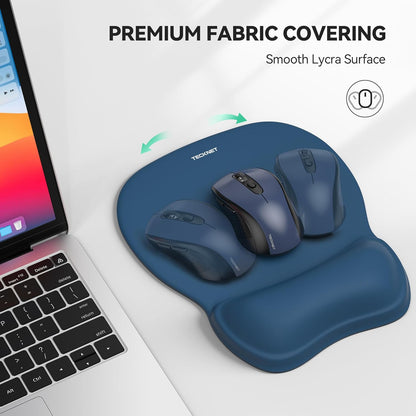 TECKNET Gel Mouse Pad with Wrist Rest, Ergonomic Office Mousepad with Wrist Support - Non-Slip & Smooth Surface Comfortable Desk Accessories Mat for Office, Gaming and Study - Gradient