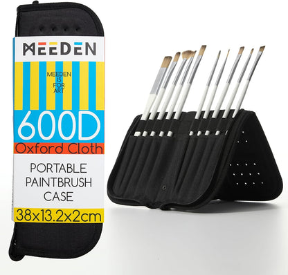 MEEDEN Paint Brush Holder, 11.5 X 10 Inch Zippered Painting Brush Case, Organization and Storage Bag for Artist Paint Brush (Brushes NOT Included)