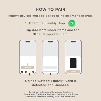Satechi FindAll Wallet Card with Find My, Wallet Tracker Card with Left Behind Notification, Sound Alert and Wireless Charging, Works with iPhone, iPad, Mac – Black
