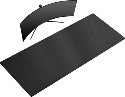 Cacoy 36" x 20" Leather Desk Mat for Home Office, Extra Large PU Leather Desk Pad Blotters, Waterproof Computer Keyboard Mat, Extended Gaming Mouse Pad, Desk Protector for Desktop and PC Laptop, Black