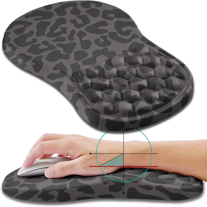Hokafenle Ergonomic Mouse Pad Wrist Support, Wrist Rest Mousepad for Carpal Tunnel Pain Relief with Integrated Memory Foam Slope Massage Bulge (11.8x7.9 inch,Topographic Contour)