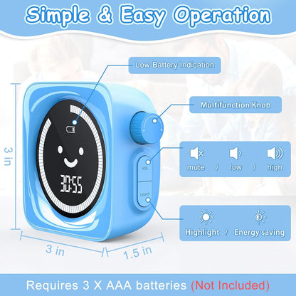 HAUKINIX 99-Minute Visual Timer with Pomodoro Timer Productivity Focus Timer Countdown Stopwatch Desk ADHD for Study, Work, Student, Procrastination, Loud Alarm/Mute/Vibration, 2 Brightness Levels
