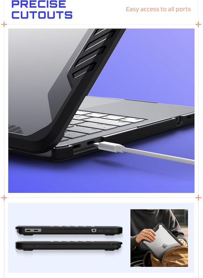 SUPCASE for MacBook Neo Case 13 Inch 2026 (Unicorn Beetle), Model A3404 (A18 Pro Chip) Heavy Duty Rugged Military-Grade Protection Anti-Scratch Hard Shell Protective Cover for MacBook Neo 13", Black