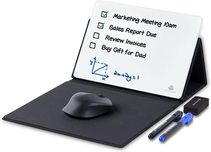 Note Tower Mouse Pad Whiteboard | Gaming Performance Mousepad with Dry Erase Glass Board for Desk | Manage to-Do Lists, Write Gaming Notes & Tactics | Desk Buddy Organizer for Office, School Supplies