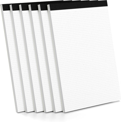 Dot Grid Notepad 8.5 x 11, 2 Pack, 5x5 Dotted Graph Paper 8-1/2 x 11", Dotted Journal Notepad for Sketching Journaling, Micro Perforated, White Thick Paper 1/5" Dots Notes Writing Pad, 30 Sheets/Pad