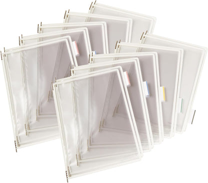 Tarifold Desktop Reference Organizer & Display System, 10 Double-Sided Pockets, 20 Sheet Capacity, Expandable, Durable Steel Wire Frames, Letter Size, Made in France, Black