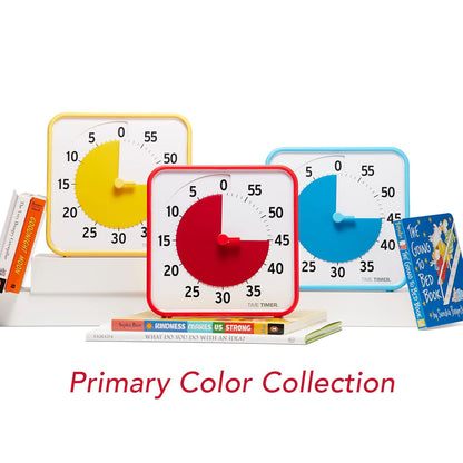 Time Timer 8 Inch Learning Center Classroom Set — 60 Minute Visual Timer for Kids with Dry Erase Activity Cards for Kids Classroom, Learning Centers and Teachers Desk Clock, Secondary (3-Pack)