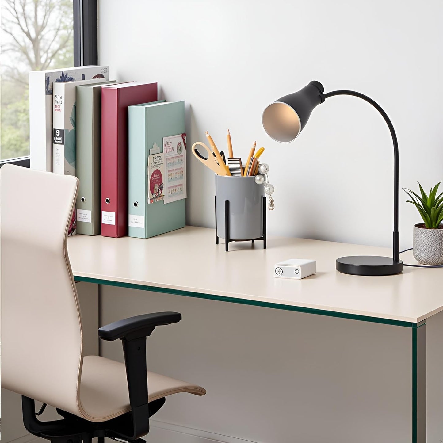 Gold Pencil Cup Sturdy Metal Frame With White Ceramic Pen Holder For Desks and kitchen Appliance Holders