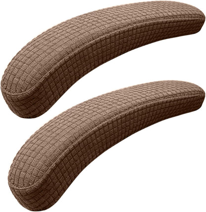 Melaluxe Stretch Office Chair Armrest Covers, Arm Rest Slipcovers (Black)