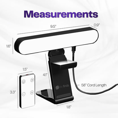 Life Finds Webcam Light for Streaming on Monitor or Laptop, Freestanding Video Conference Lighting, Black, LF-WL1