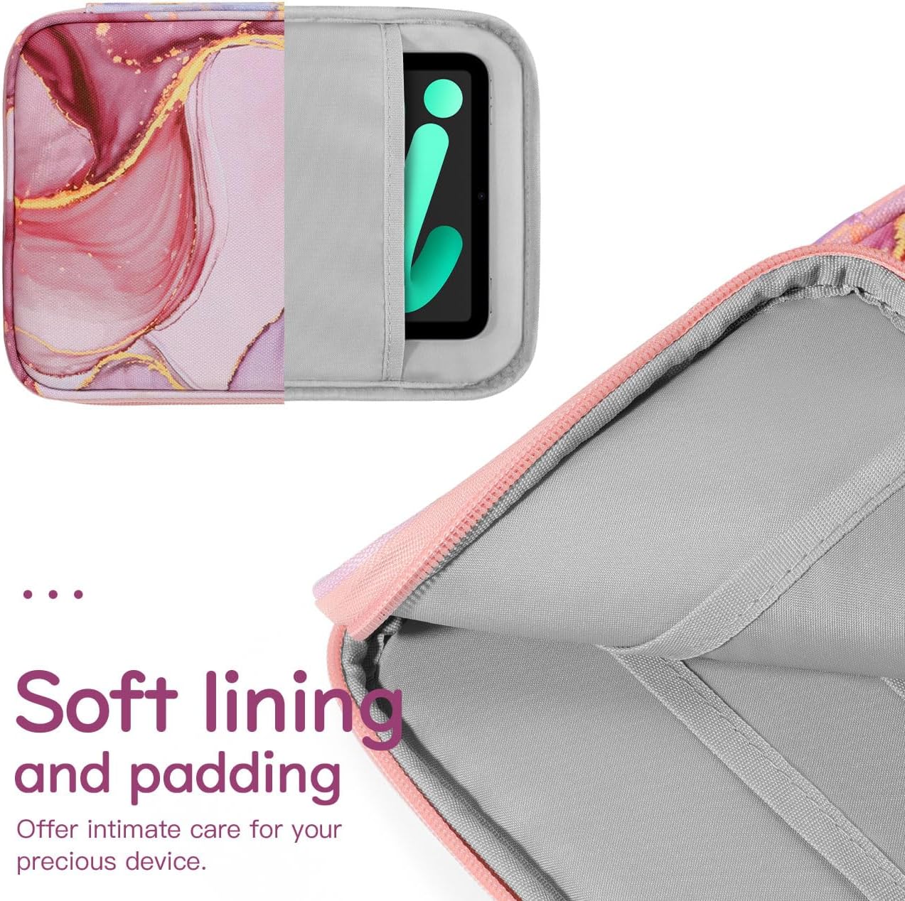 Dadanism 9-11" Tablet Sleeve Bag Carrying Case for iPad (A16) 11th Gen 11", iPad 10th Gen 10.9" Air 5/4, iPad Air M4/Pro 11", iPad 9/8/7th, Galaxy Tab A11+ Plus 11", Remarkable 2 10.3", Black