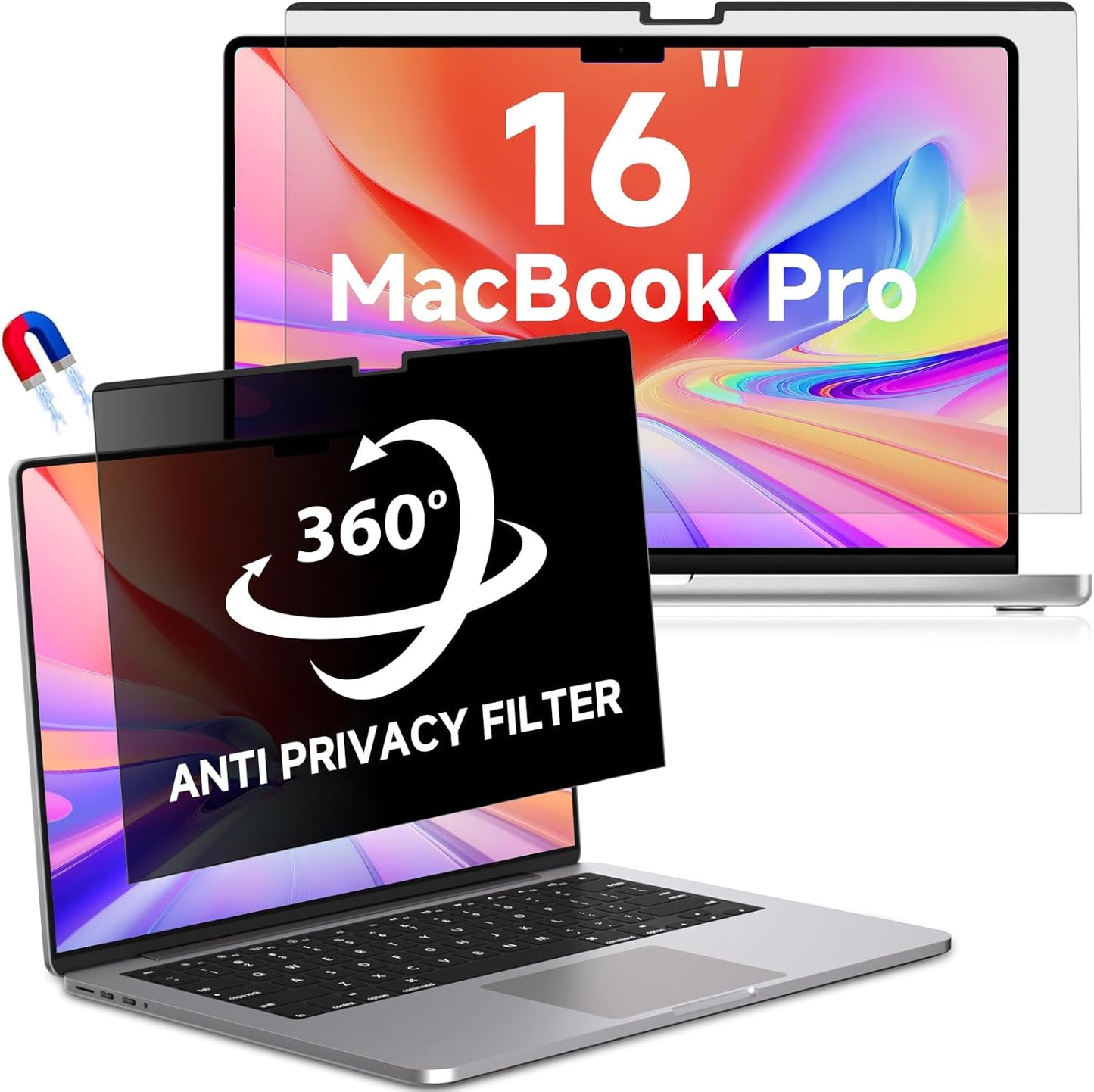 13.8 Inch Magnetic Privacy Screen for Microsoft Surface Laptop 7, Removable Anti Glare Screen Protector, Blue Light Computer Filter, Anti Spy Easy Install
