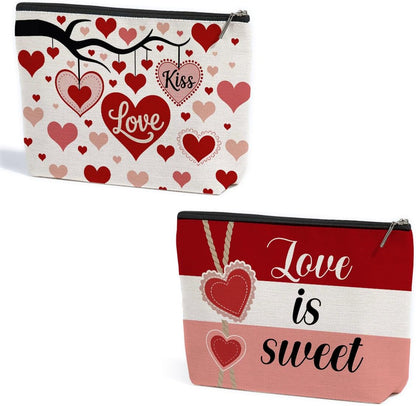 ZHAMEN 2 Pcs Cables Chargers Makeup Bag, Organizer Portable Pouch Purse Travel Essentials Organizer Cosmetic Bags for Women, Roomy Travel Makeup Toiletries Accessories, Birthday Gifts for Women
