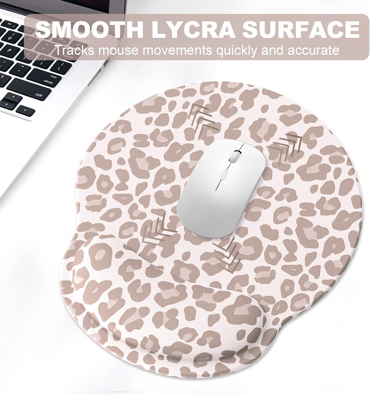 Ergonomic Mouse Pad with Wrist Rest and Keyboard Wrist Rest, Memory Foam Wrist Rest for Computer Keyboard, Easy Typing, Pain Relief, Mouse Pad Wrist Support for Gaming,Office, Laptop, Black Flower