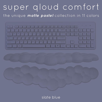 Purple Cloud Keyboard Wrist Rest – Create-ables Qloud Purple Wrist Rest for Computer Keyboard and Mouse, Ergonomic Memory Foam Wrist Pad with Non-Slip Base, Includes Cloud Mouse Pad