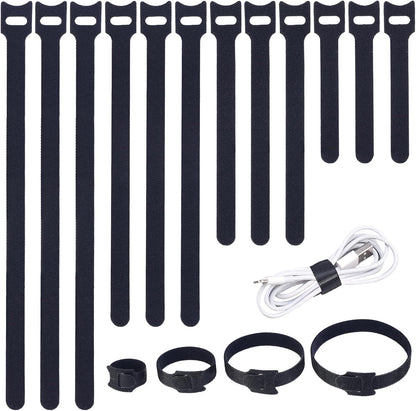 MVYC 120PCS 6 Inch Reusable Cable Ties Wire Ties Cord Organizer Cable Organizer Adjustable Management Black