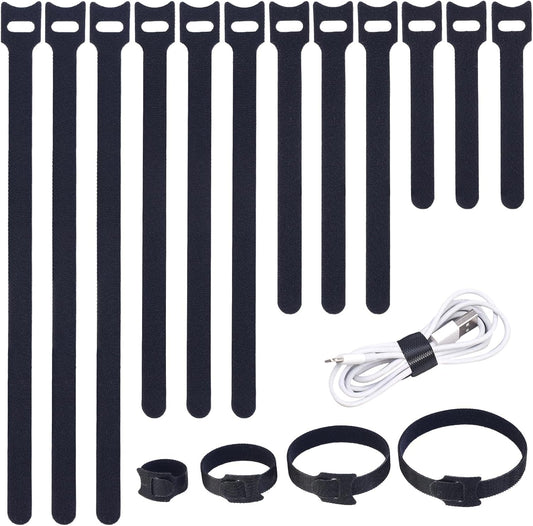 MVYC 120PCS 6 Inch Reusable Cable Ties Wire Ties Cord Organizer Cable Organizer Adjustable Management Black