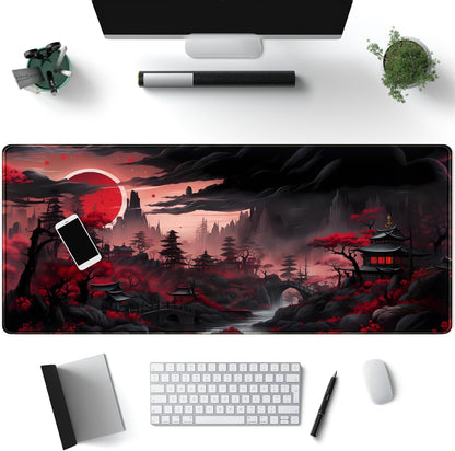 World Map Desk Mat Historical World Map Desk Pad Extra Large Computer Mouse Pad XL Black Topographic Mousepad Keyboard Pad for Desk Gaming Computer Laptop Office Non-Slip Desk Pad 31.5x11.8 in