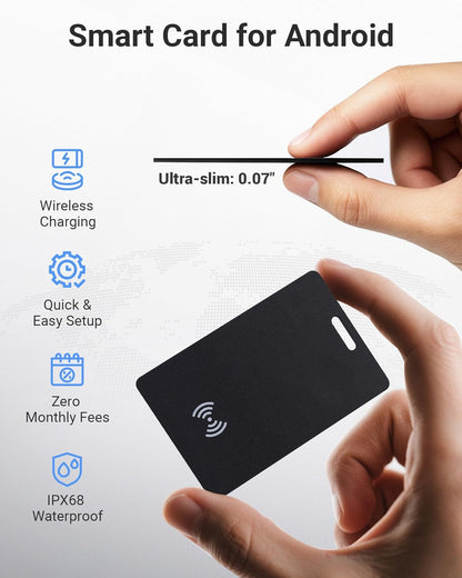 Android Wallet Tracker Card, Smart Card (Android Only), GPS Wallet Finder, Airtag Tracking Card, Compatible with Google Find Hub App