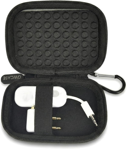 Wireless Bluetooth Adapter Case Compact Protective Storage for AirFly SE/Pro 2/Pro for Avantree Relay Premium Airplane Transmitter Receiver Travel & Home Organizer Pouch, White (Box Only)