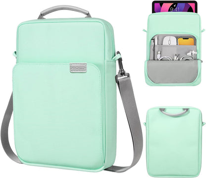 MoKo 13 Inch Tablet Sleeve Bag, Fits with 13 Inch New iPad Pro M5 & Air M4/M3, iPad Pro 12.9 M2&M1,Surface Laptop Go 12.4,Galaxy Tab S8+/S9+ 12.4,Handle Carrying Case with Shoulder Strap,Black &Gray