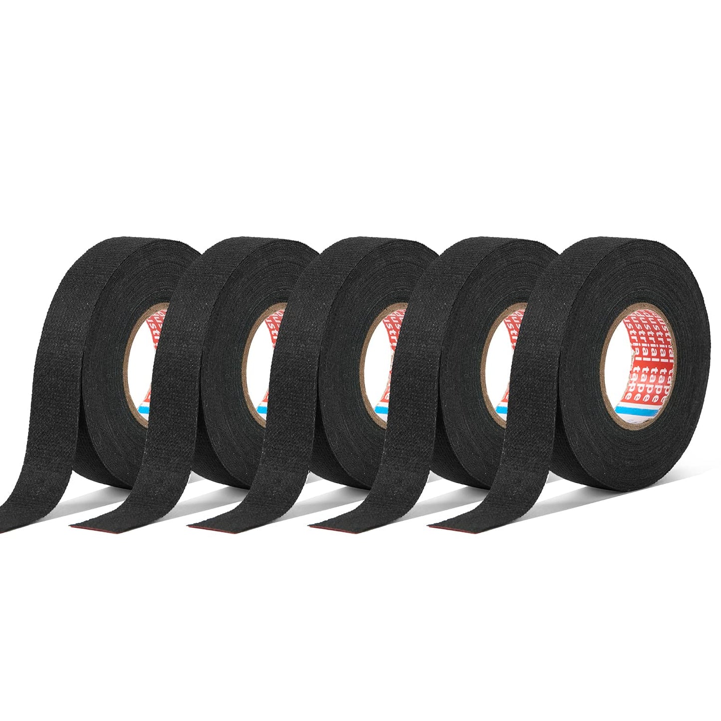 HSTECH 2 Rolls Wire Loom Harness Tape, Speaker Wiring Harness Cloth Tape, Black Adhesive Fabric Tape, for Automobile Electrical Wire harnessing Noise Dampening Heat Proof （15mm X 15m）