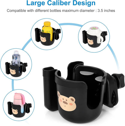 Accmor 2-in-1 Walker Cup Holder with Phone Holder, Wheelchair Cup Holder, Rollator Cup Holder, Cup Phone Holder for Walker, Wheelchair, Rollator, Mobility Scooter