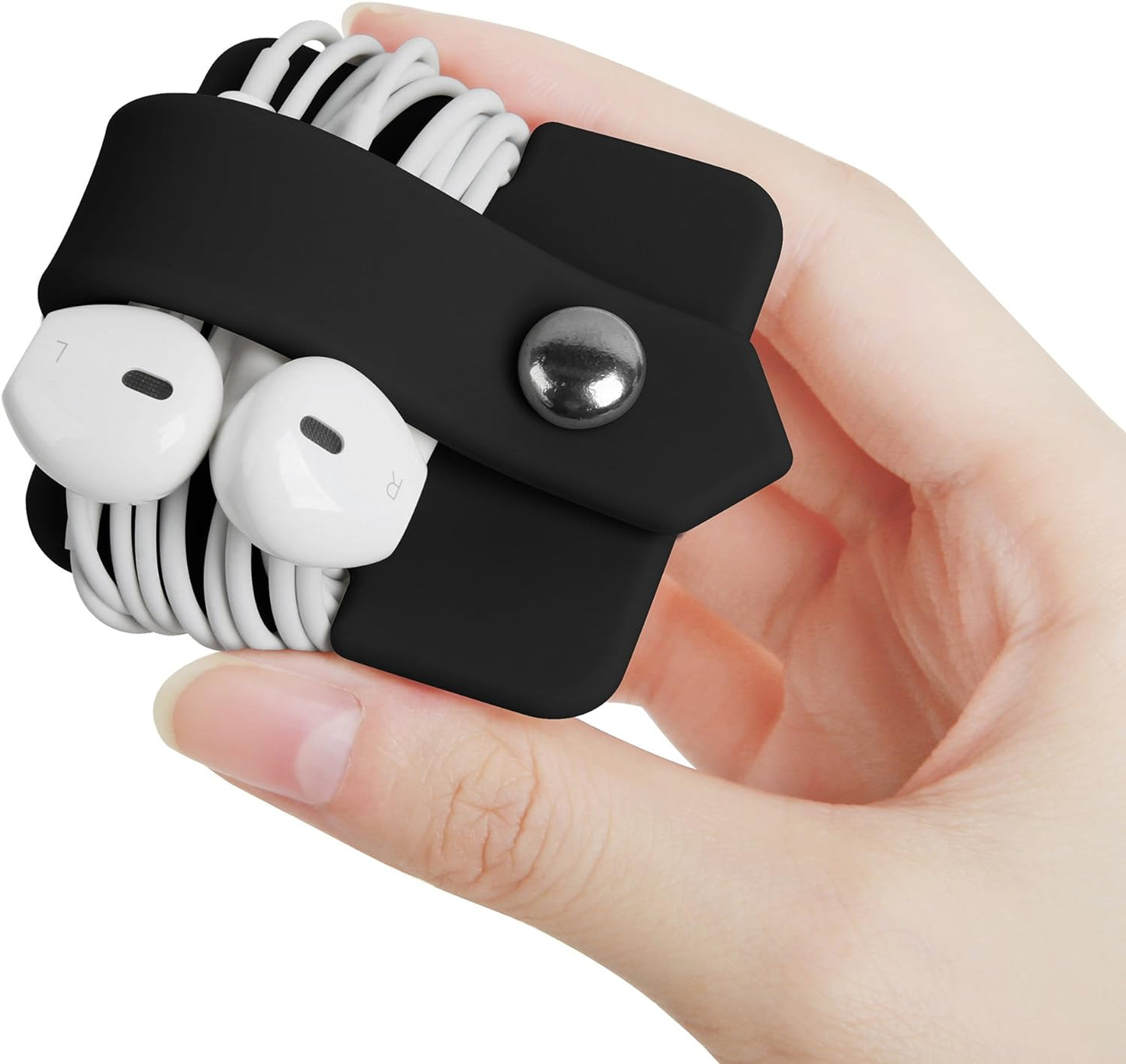 Headphone Case Cord Organizer Earbuds Holder Earphones Case Wrap Winder Headset Keeper Cord Manager Cable Organizer Black | Cord Organizer