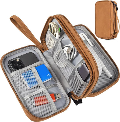 CAOODKDK Electronics Accessories Organizer Pouch Bag, Travel Universal Organizer for Cable, Charger, Phone, SD Card, Business Travel Gadget Bag