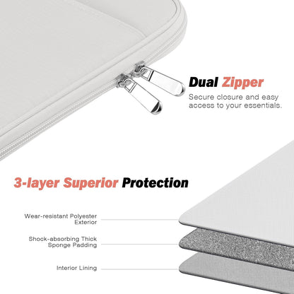MoKo 9-11 Inch Tablet Sleeve Case, Fits New 11inch iPad Air M4/Pro M5, iPad A16 11", i-Pad 10/9/8/7th/Air 5/4th 10.9"/10.2", Tab S9/S8 11", Protective Bag Carrying Case with Pocket, Dark Gray