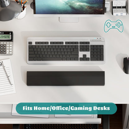 Wooden Wrist Rest, 11.8-inch Length and 22mm Thickness for Small Keyboard, Bamboo Wood Palm Rest, Ergonomic Design for Mechanical Gaming Keyboard