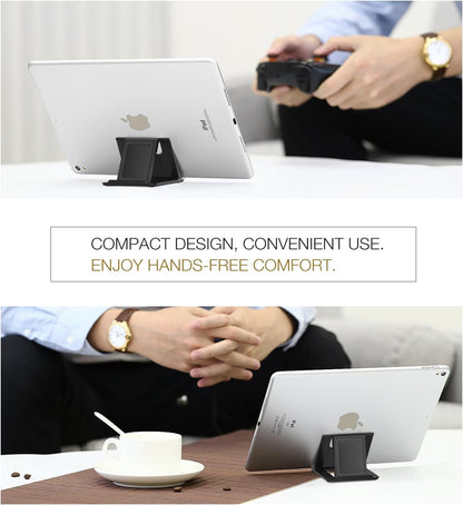 MoKo Phone/Tablet Stand, Foldable Tablet Holder Compatible with iPhone 17/17 Air/17 Pro/17 Pro Max, iPhone 16/Pro/Pro Max/Plus, iPhone 15/Pro/Pro Max/Plus, iPhone 14/Pro/Pro Max/Plus, Black