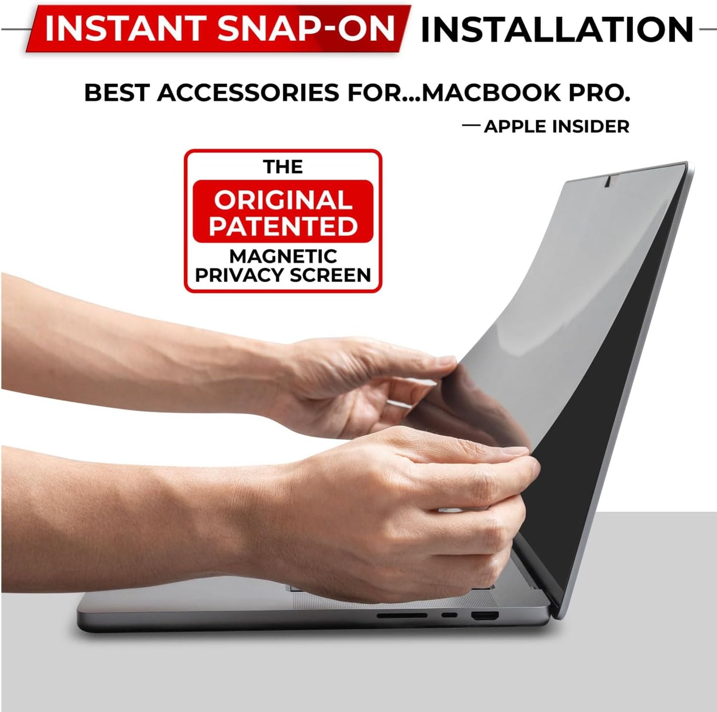 SightPro Magnetic Laptop Privacy Screen 14 Inch 16:9 - Patented Removable Laptop Privacy Filter Shield and Protector