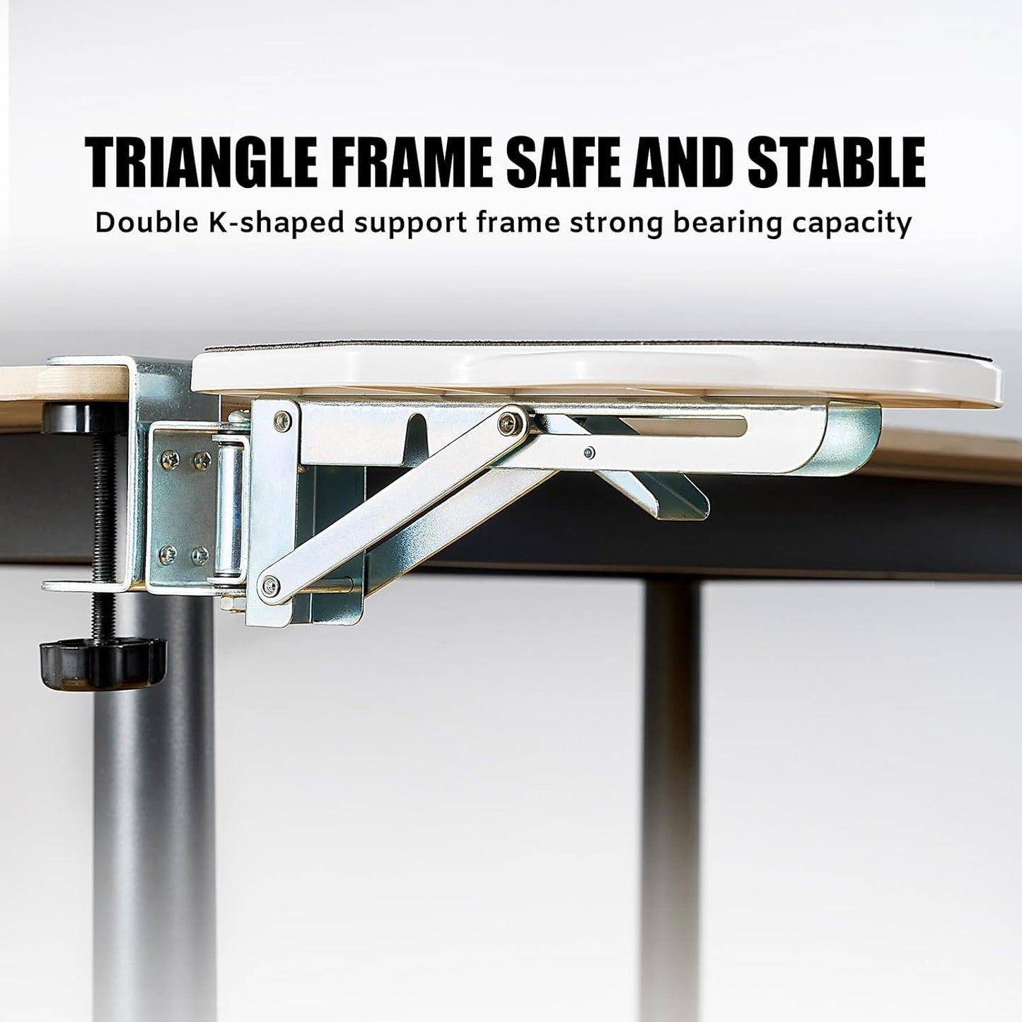 Computer Arm Rest for Desk, 180° Adjustable Rotating Desk Extender Tray, 90° Foldable Elbow Arm Support, Ergonomic Desk Arm Wrist Rest Shelf for Home and Office
