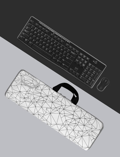 Keyboard Sleeve Travel Case for Logitech Mk270 Wireless Keyboard Compact Mouse Combo Rugged Neoprene Construction Zipper Mouse Storage and Cable Storage Pouch (Black)