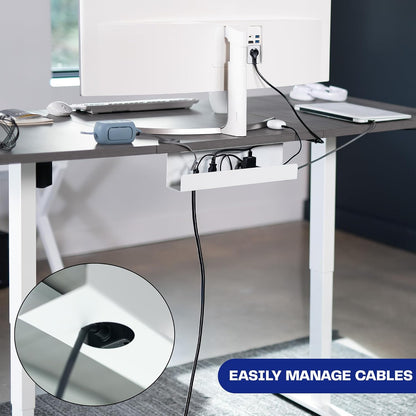 VIVO Under Desk 17 inch Cable Management Tray, Power Strip Holder, Cord Organizer, Wire Tamer for Office and Home, Black, DESK-AC06-1C