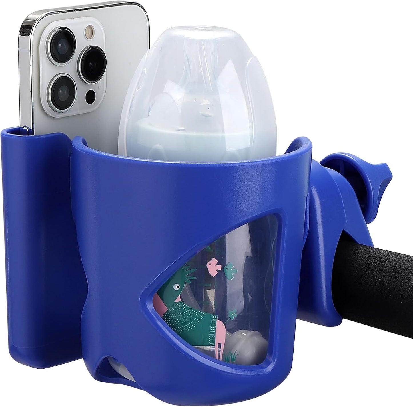 Accmor Stroller Cup Holder, Universal Cup Holder for Stroller Walker Bike, 360° Rotatable Large Caliber Designed Bottle Holder for Stroller, Bike, Wheelchair, Scooter