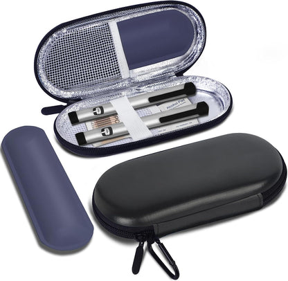 MOSLA Insulin Cooler Travel Case with 2 Reusable Ice Packs for Insulin Pen Portable Medical Cooler Bag for Diabetes and Other Diabetic Supplies for The Daily Life and Trip