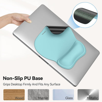 TECKNET Gel Mouse Pad with Wrist Rest, Ergonomic Office Mousepad with Wrist Support - Non-Slip & Smooth Surface Comfortable Desk Accessories Mat for Office, Gaming and Study - Gradient
