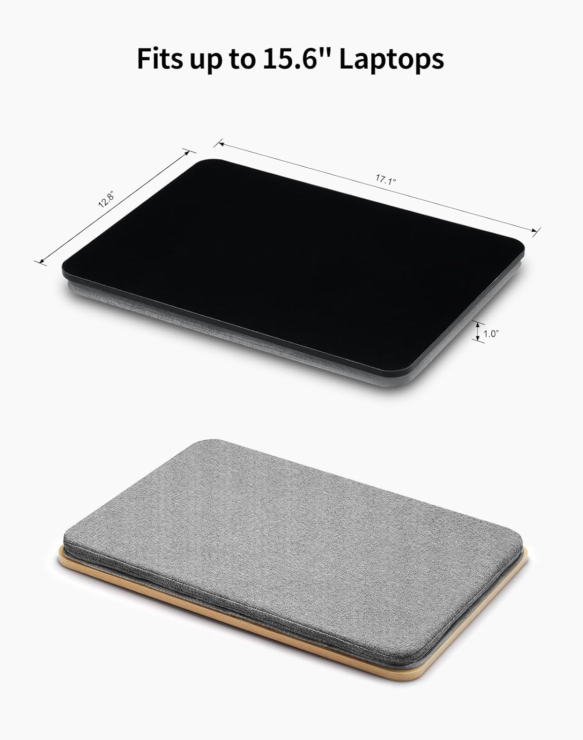 ZEAPTAC Portable Lap Laptop Desk with Pillow Cushion, Fits up to 15.6 inch Laptop, Lap Stand for Bed & Couch & Carpet, Book Tablet/Drawing Board/Computer Laptop Stand - Pink