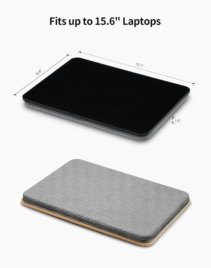 ZEAPTAC Portable Lap Laptop Desk with Pillow Cushion, Fits up to 15.6 inch Laptop, Lap Stand for Bed & Couch & Carpet, Book Tablet/Drawing Board/Computer Laptop Stand - Pink