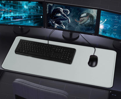 Large Extended Gaming Mouse Pad with Stitched Edges, (31.5X15.7In) Durable Non-Slip Natural Rubber Base, Waterproof Computer Keyboard Pad Mat for Esports Pros/Gamer/Desktop/Office/Home-Black