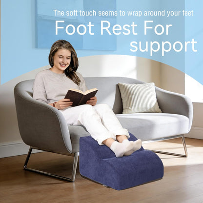 Foot Rest for Under Desk at Work.Multifunctional 3-Tier Foot Stool,with Washable Footrest.for Under Desk,Office Chair Gaming Chair & Sofa,Leg Elevation Pillow,Supports Posture-Brown
